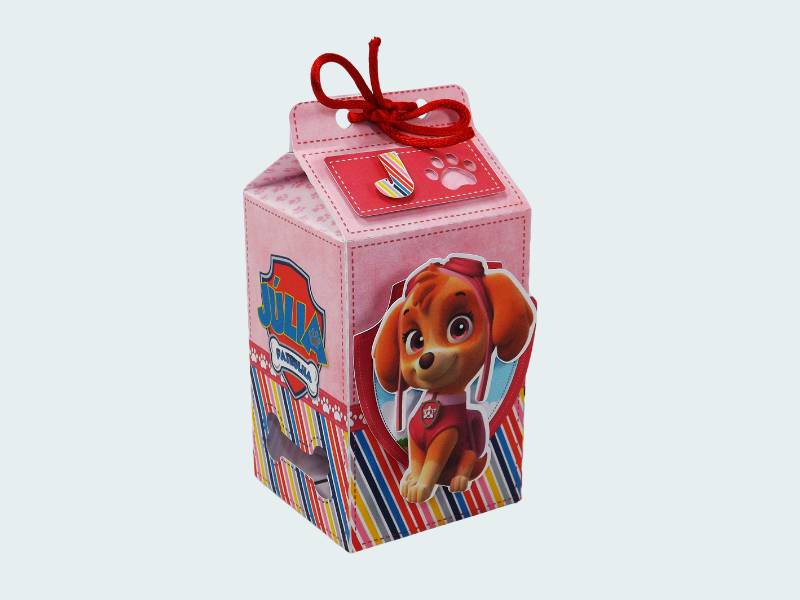 CAIXA MILK Patrulha Canina Skye e Everest