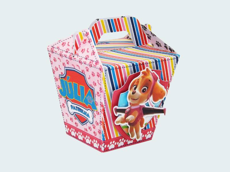 CAIXA SUSHI Patrulha Canina Skye e Everest