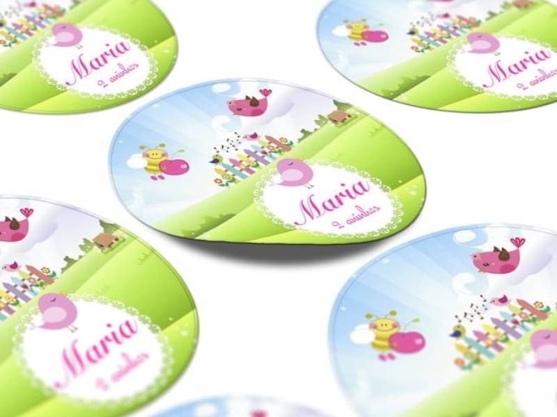 Adesivo Qualquer tema Lembrancinhas 5cm